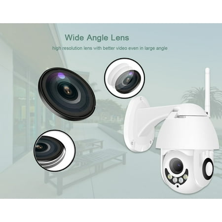 HD 1080P WIFI IP Kamera WHITE Wireless Outdoor CCTV Cam IR Neu Heimsicherhe W9V0